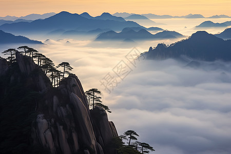 美丽的山脉和云海图片