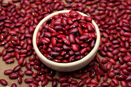 杂粮粗粮谷物红豆背景图片