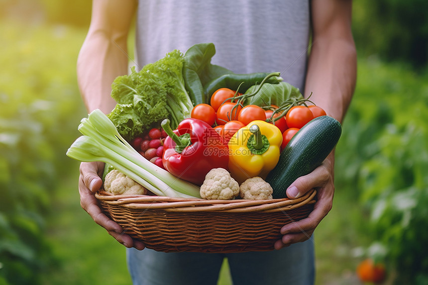 农业农民采摘的蔬菜高清图片下载-正版图片600216600-摄图网