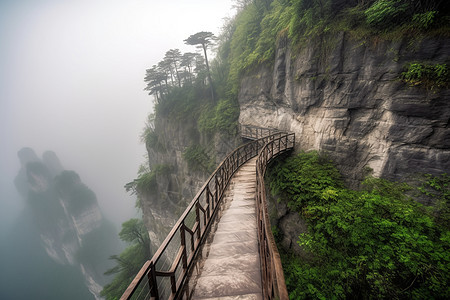 美丽的高峰悬崖风景图片