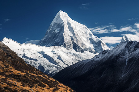 美丽壮观的雪山图片