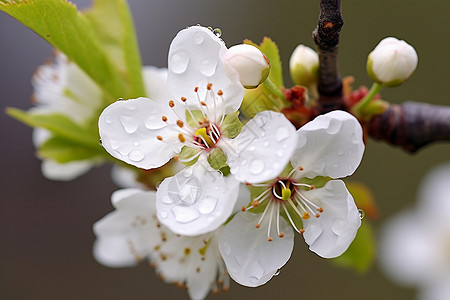 雨后的梨花图片