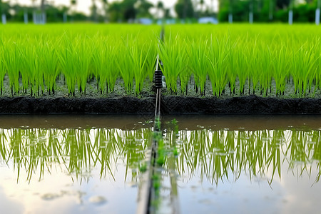 现代无土栽培水稻种植园图片