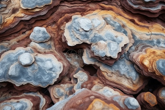 地质活动导致的岩层图片