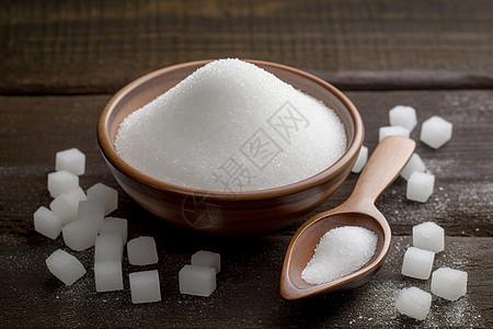 糖分多碗里的白糖背景