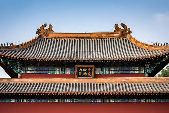 中式宫殿屋檐图片