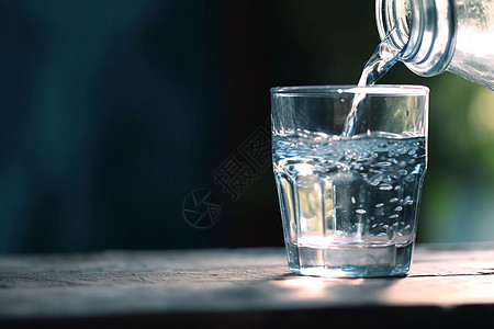 杯子喝水杯子的纯净水背景