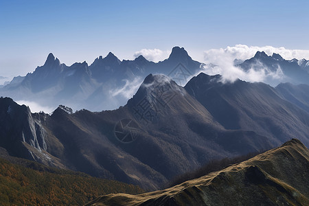 山峰峡谷自然景观图片