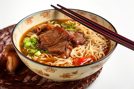 传统美食粤菜牛腩汤面图片