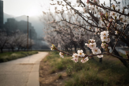 桃花盛开图片