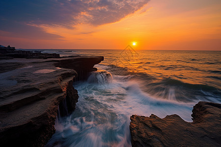 黄昏海岸图片