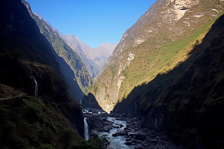 陡峭的峡谷图片