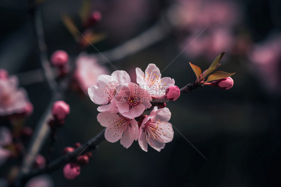 春天盛开的桃花图片