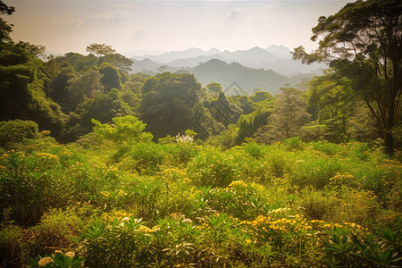 夏热带气候的种植园图片