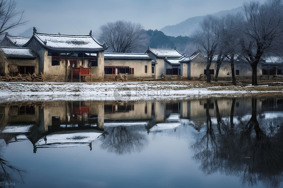 黄山冬天的自然景观图片