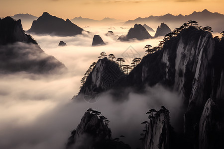 墨泉风景区黄山风景区背景