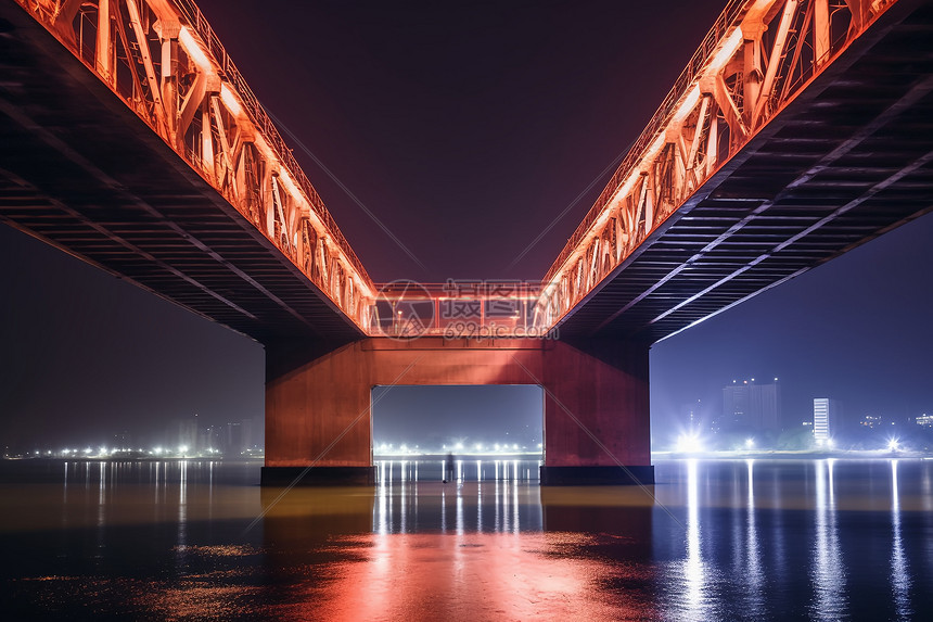 夜景工业建筑的自然景观图片