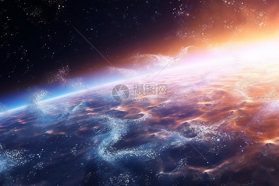 色彩缤纷星空的背景图片