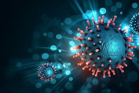 流感病毒细胞背景图片