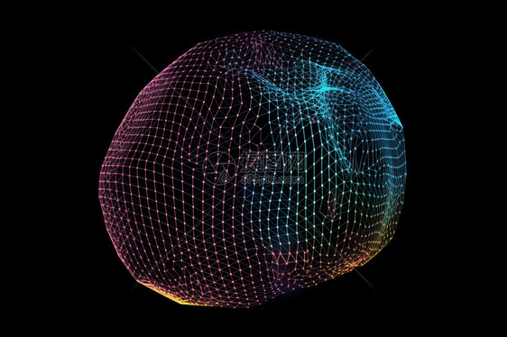 抽象未来风格损坏点球体背景图片
