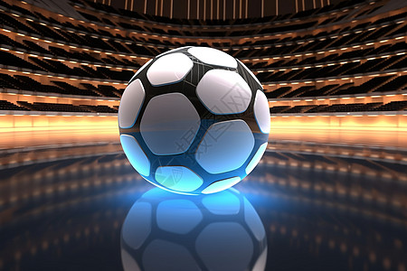 足球运动的3D概念图图片