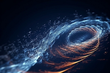 抽象爆炸粒子动波移动概念图图片
