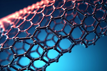 纳米技术六角几何形状背景图片