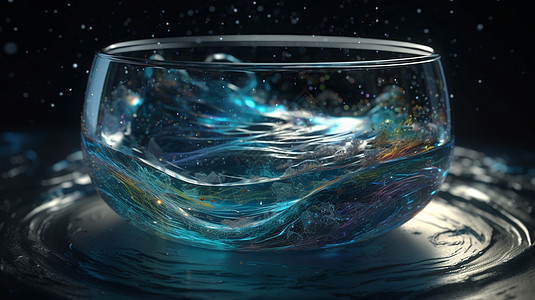 抽象玻璃流体的宇宙概念图背景图片