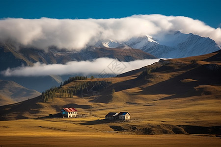 雪山高原自然景观图片