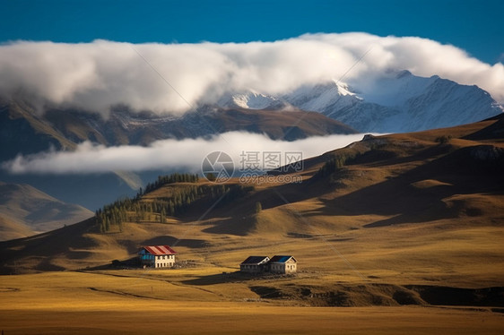 雪山高原自然景观图片