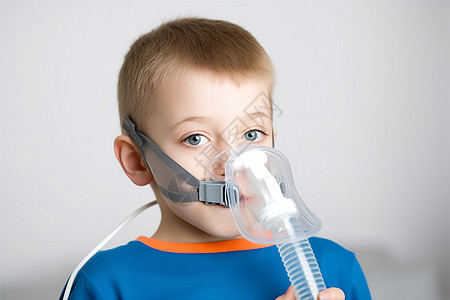 儿童哮喘雾化图片