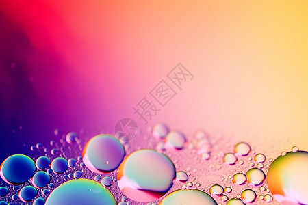 透明气泡彩虹背景图片
