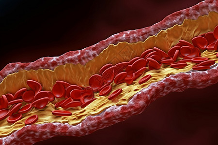 血管里的斑块高清图片