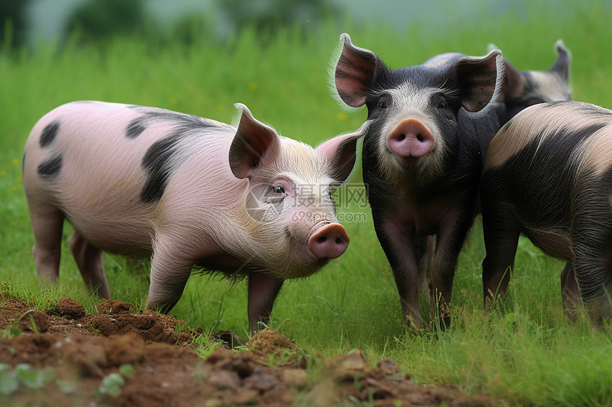 牧场养殖的猪图片