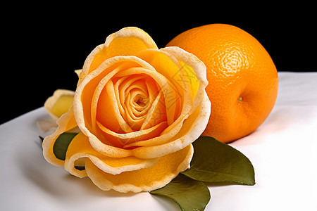 橙子做的花朵图片