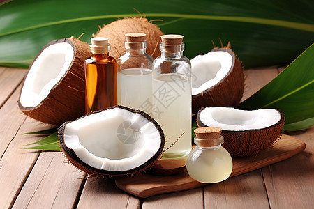 天然的椰子油图片
