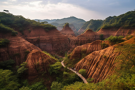 自然红岩景色背景图片