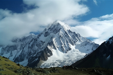 户外雪山图片