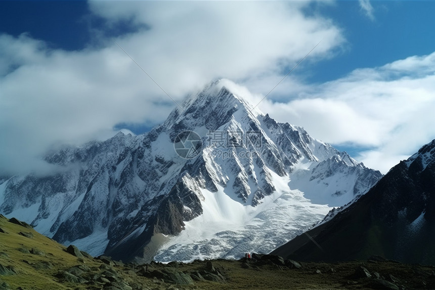 户外雪山图片