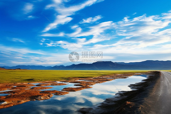 川西高原日出风景图片