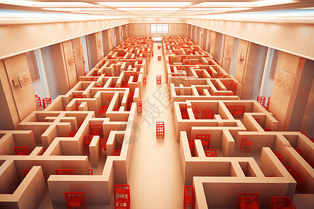 迷宫走廊教室背景图片