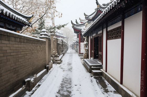 冬天的中国建筑图片