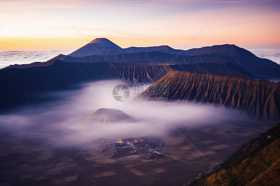 活火山风景图片