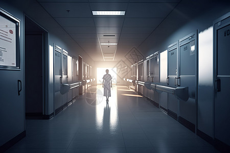 医院走廊的环境图片
