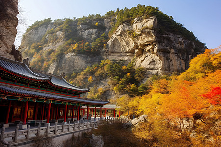 仙寓山仙塘山的自然景观背景