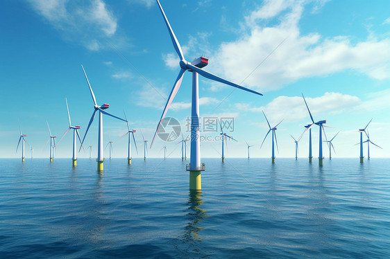 风力发电的涡轮机图片