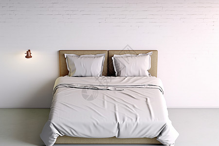 白色床单的床图片