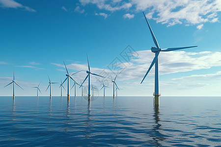 海商风力涡轮机发电图片