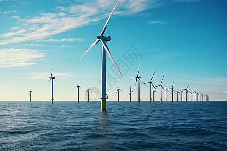 海洋风力涡轮机图片