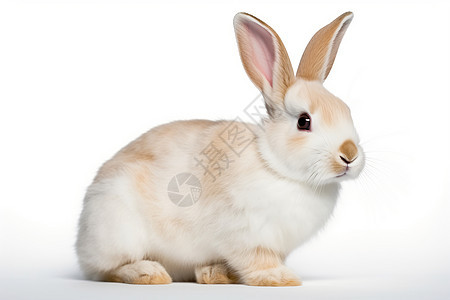 白色背景上的兔子图片
